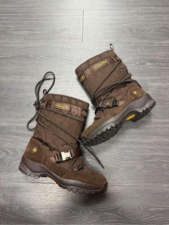 Coach Shoes - Coach Sela A7155 Signature C Brown Winter Boots Sz 8